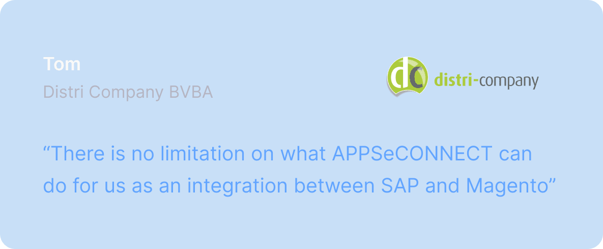 APPSeCONNECT customer quote