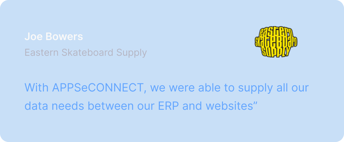 APPSeCONNECT customer quote
