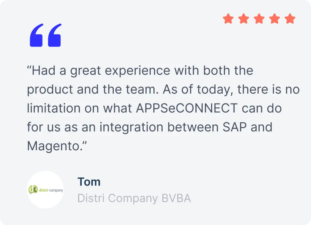 Customer testimonial