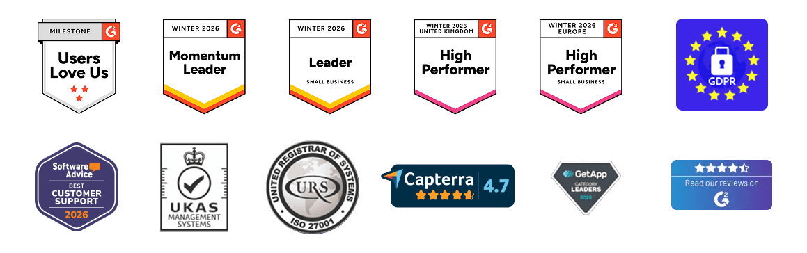 APPSeCONNECT awards, certifications, and customer recognition badges
