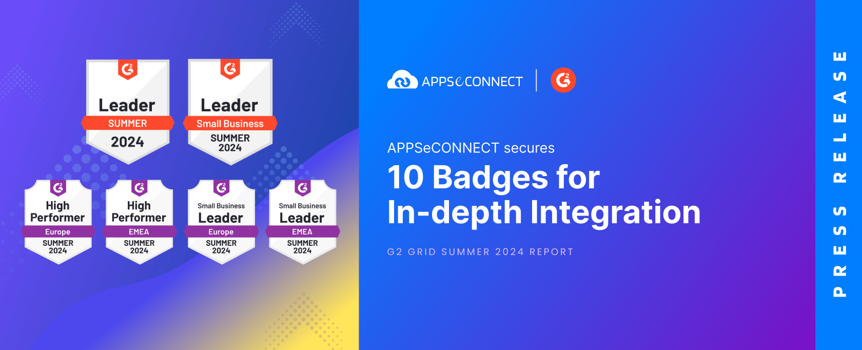 APPSeCONNECT Secures 10 Badges in G2 Grid® Summer 2024 Report for In-depth Integration Capabilities