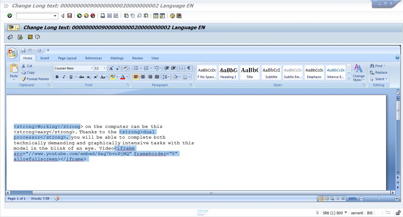 change-long-text-in-sap-editor