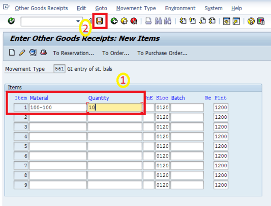 sap movement type 561 transaction key sap movement type 561 transaction key