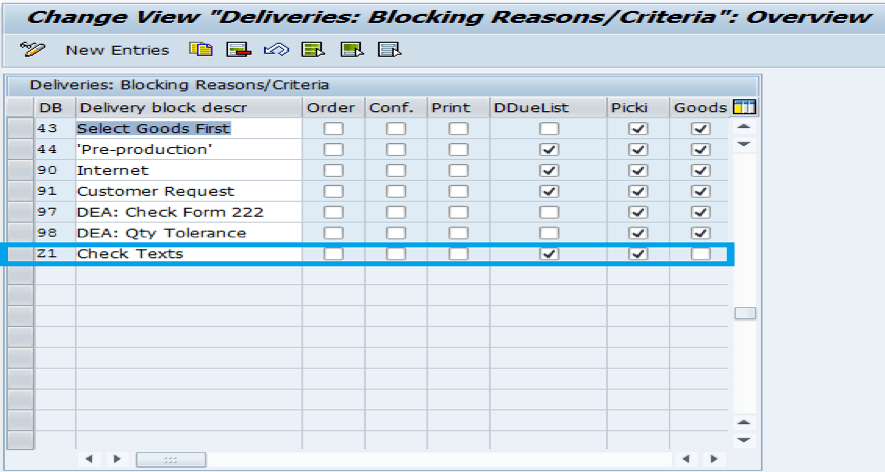 delivery type assignment in sap