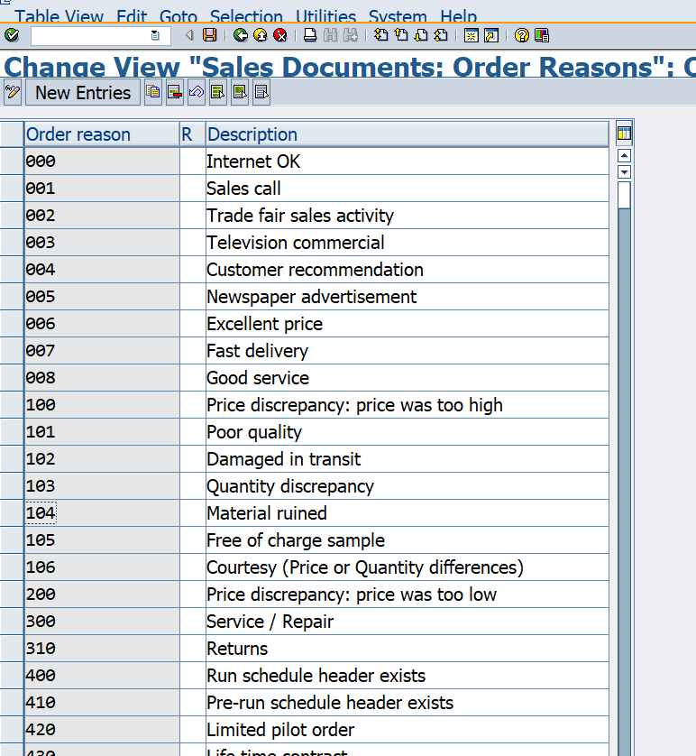 sap order reason account assignment