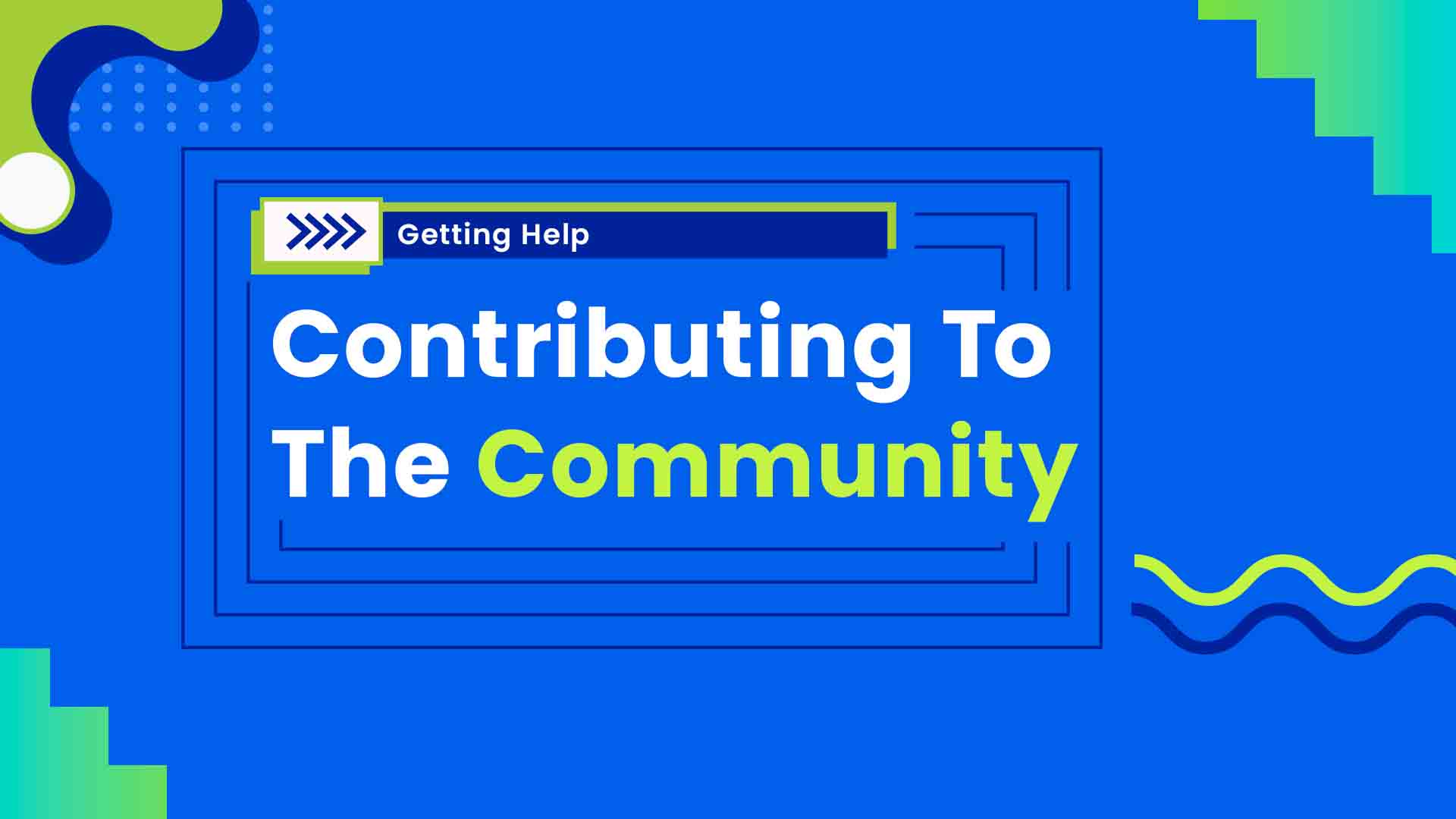 3. Contributing To The Community