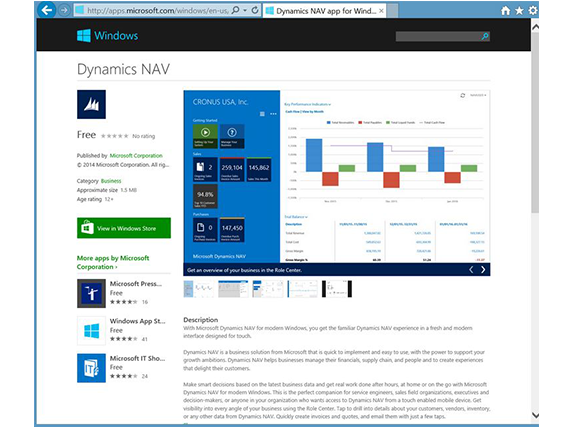 Windows App store Screen