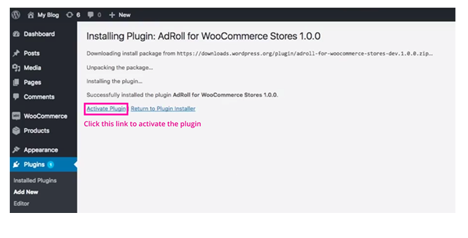 Install AdRoll Plugin For WooCommerce