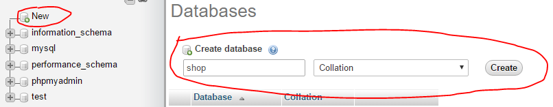 Opencart Database