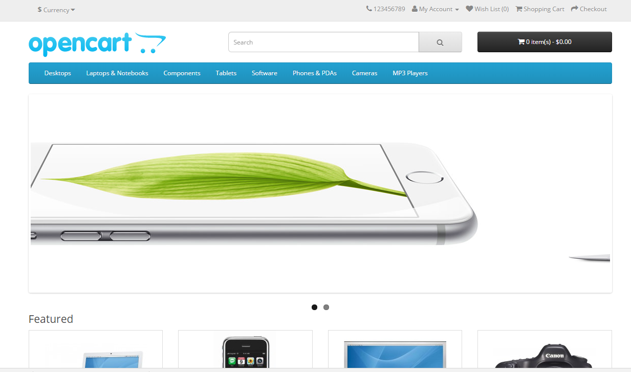 Opencart Ecommerce Store