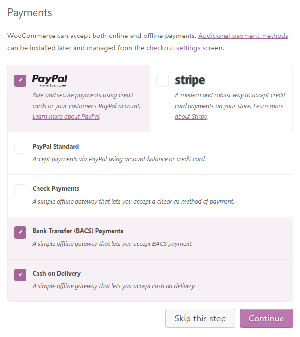 WooCommerce Payment Setup