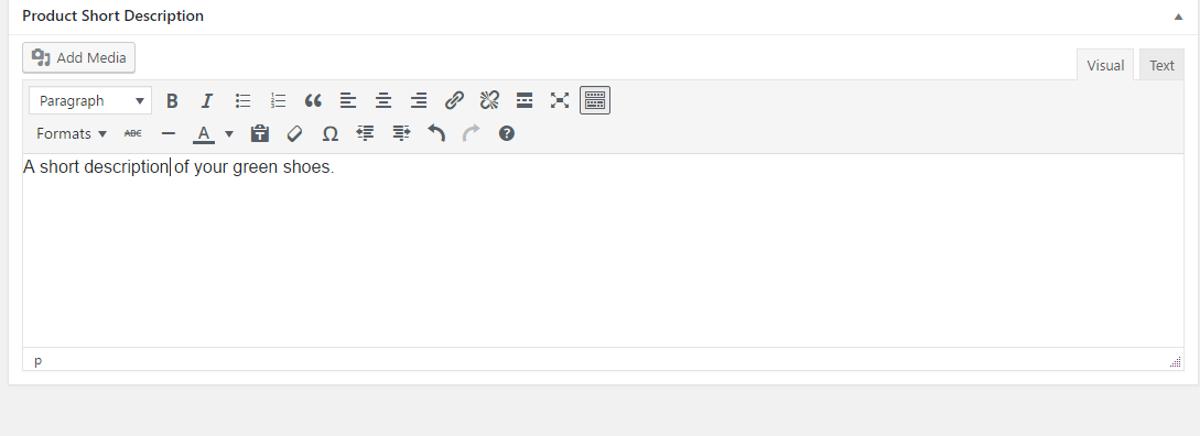 WooCommerce product description