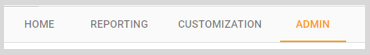 Admin panel of Google Analytics