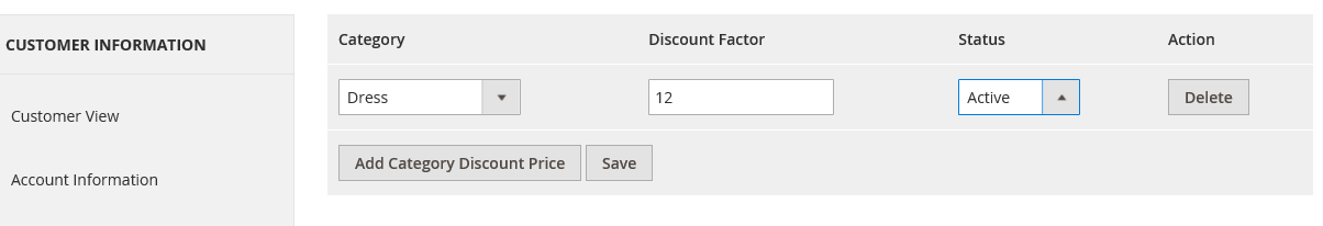 customer category based discount in magento