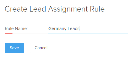 lead assignment in zoho crm
