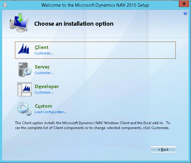 nav 2015 install client