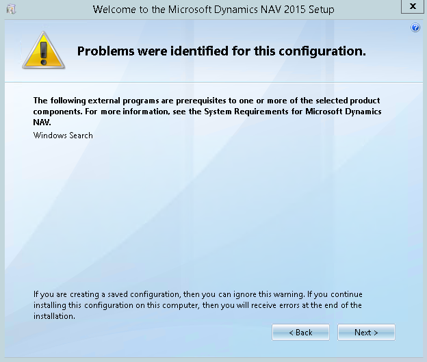 nav 2015 install config