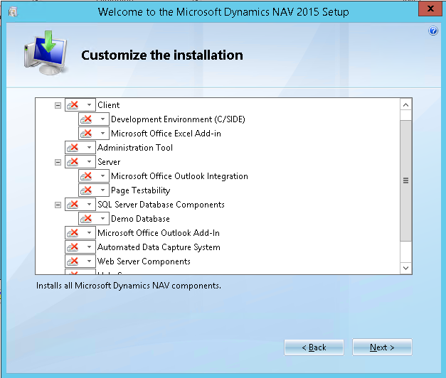 nav 2015 install customize