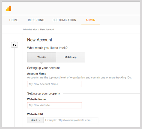 page select-website-and-fill-up-the-details