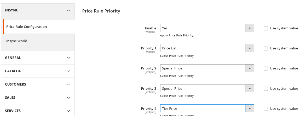 price rule priority in magento
