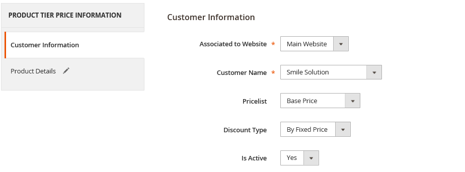 product tier price in magento