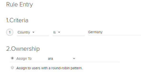 rule entry in zoho crm
