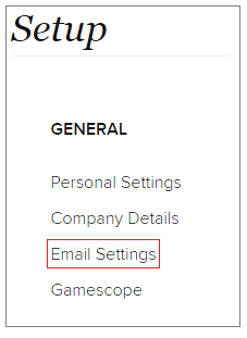 setup email setting in zoho crm