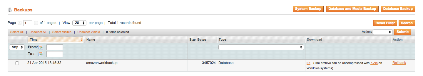 transfer the file system of Magento