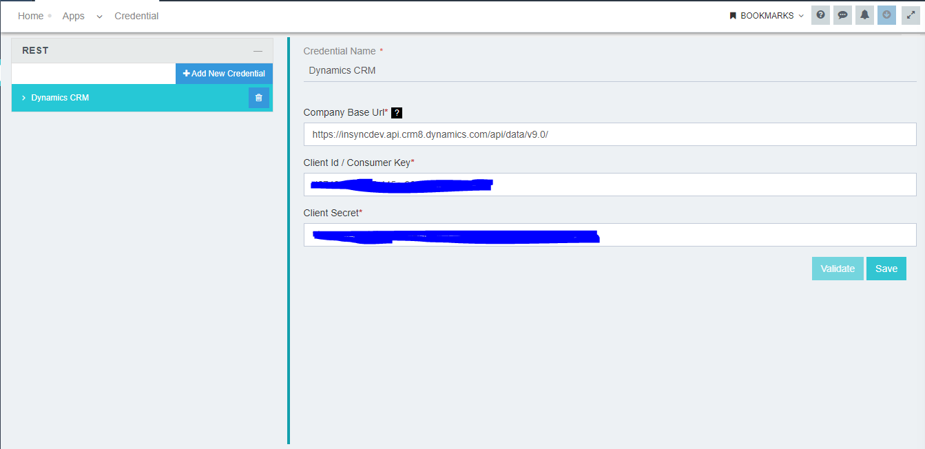 credential page