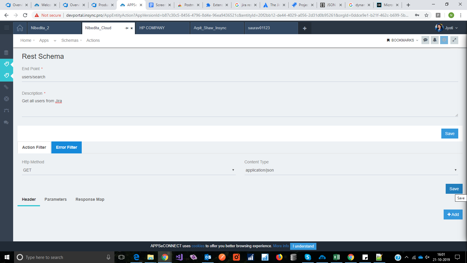 Example ACtion filter