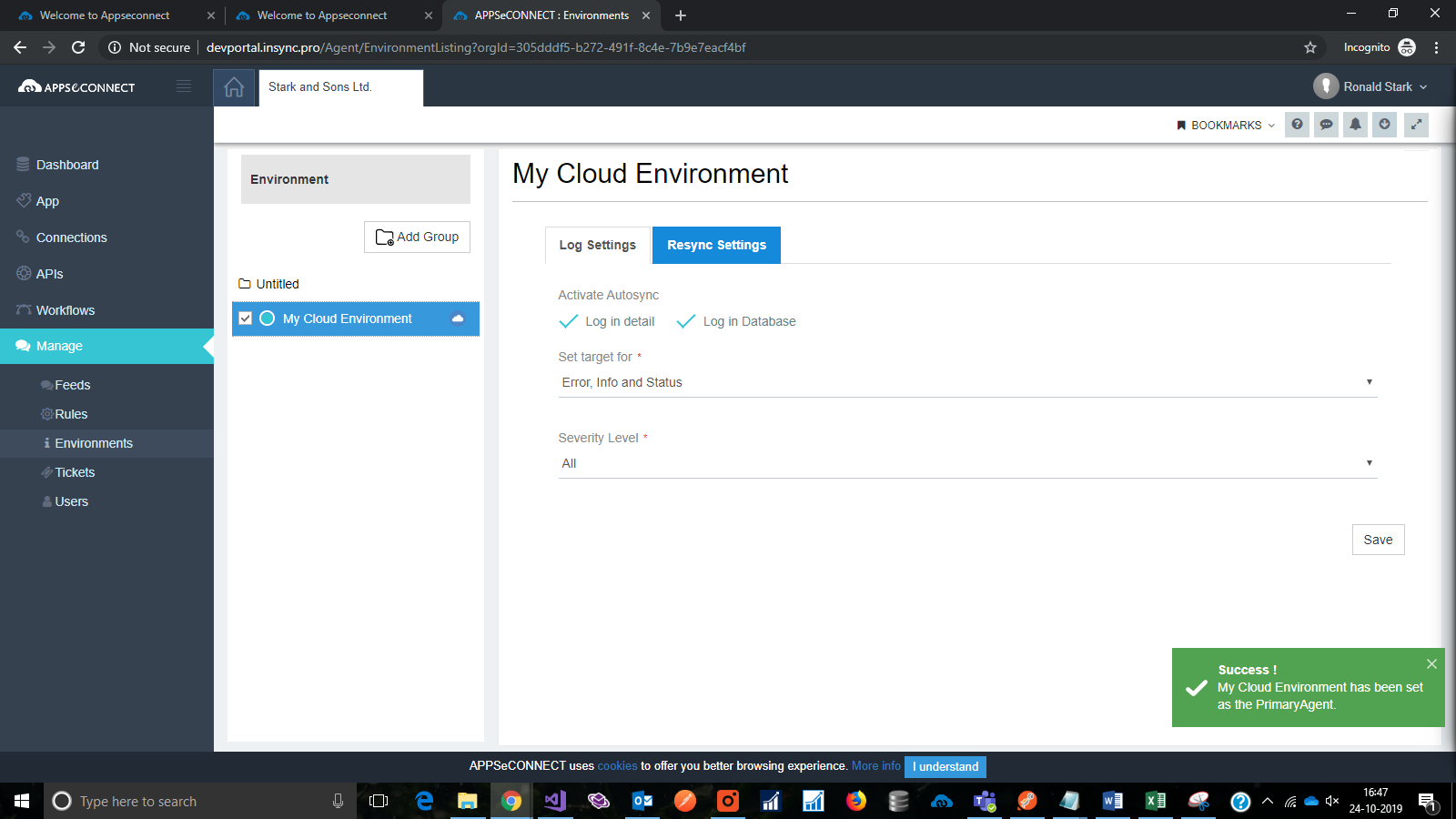 cloud agent creation complete