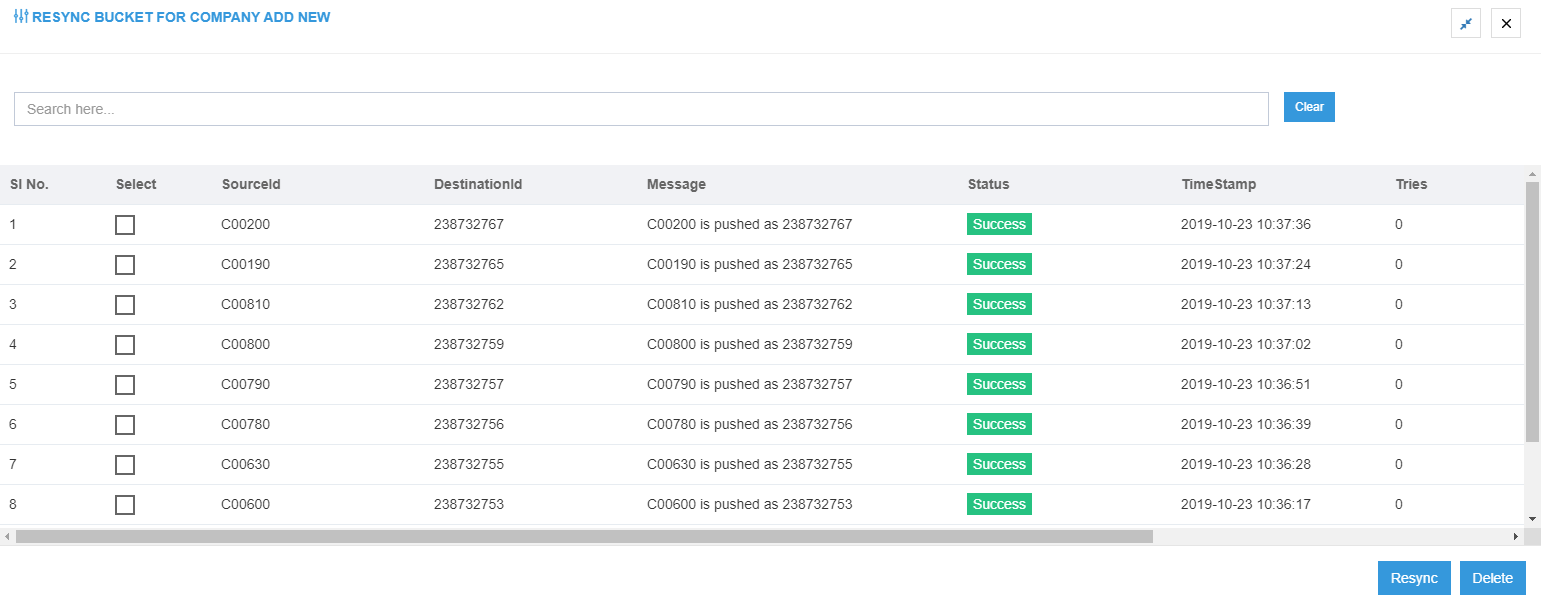 executed data repository