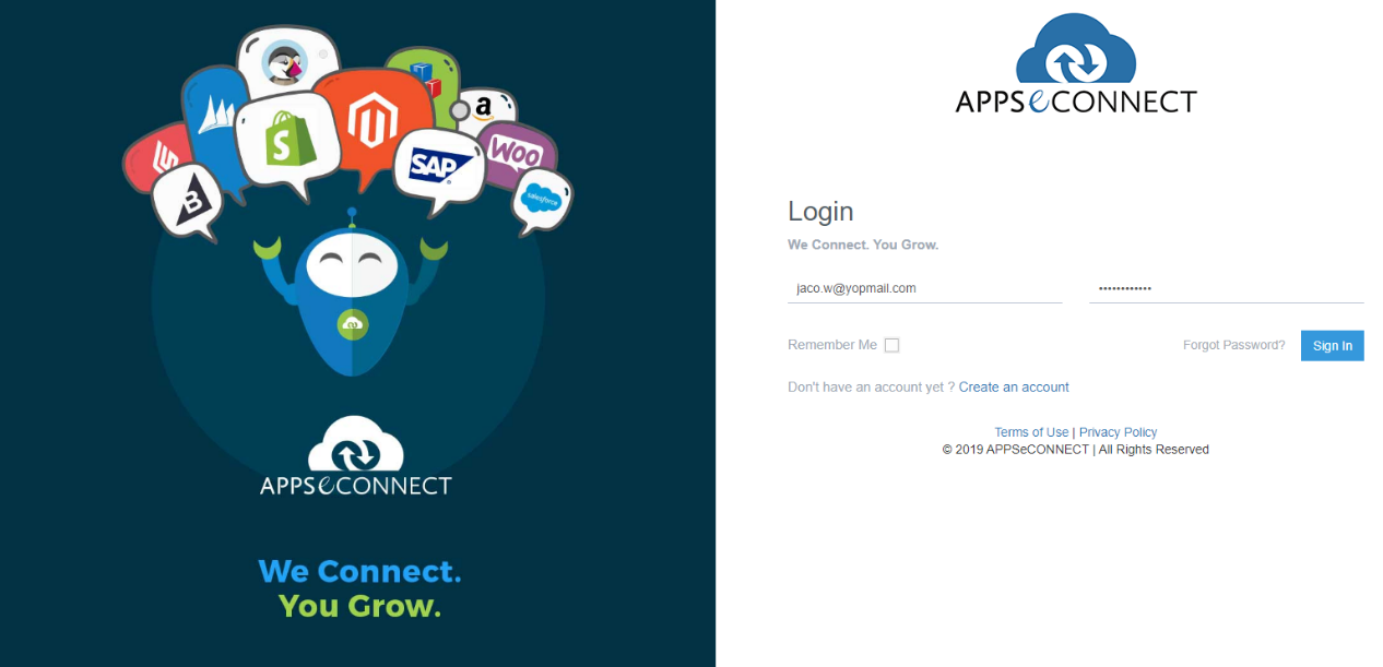 Appseconnect login