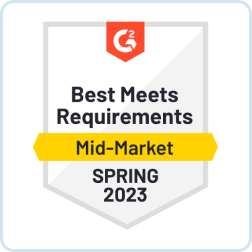 Best Meets Requirments G2 Badge 2023