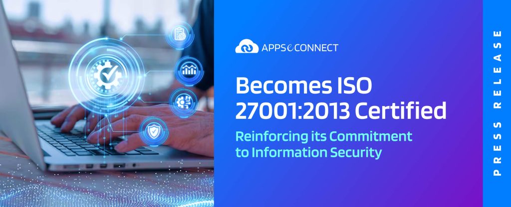 APPSeCONNECT becomes ISO 27001:2013 Certified