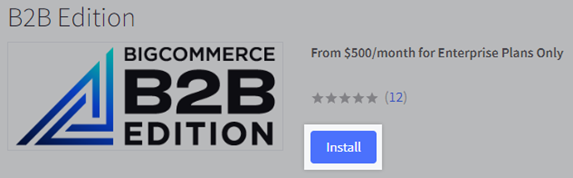 BigCommce B2B Edition - Install