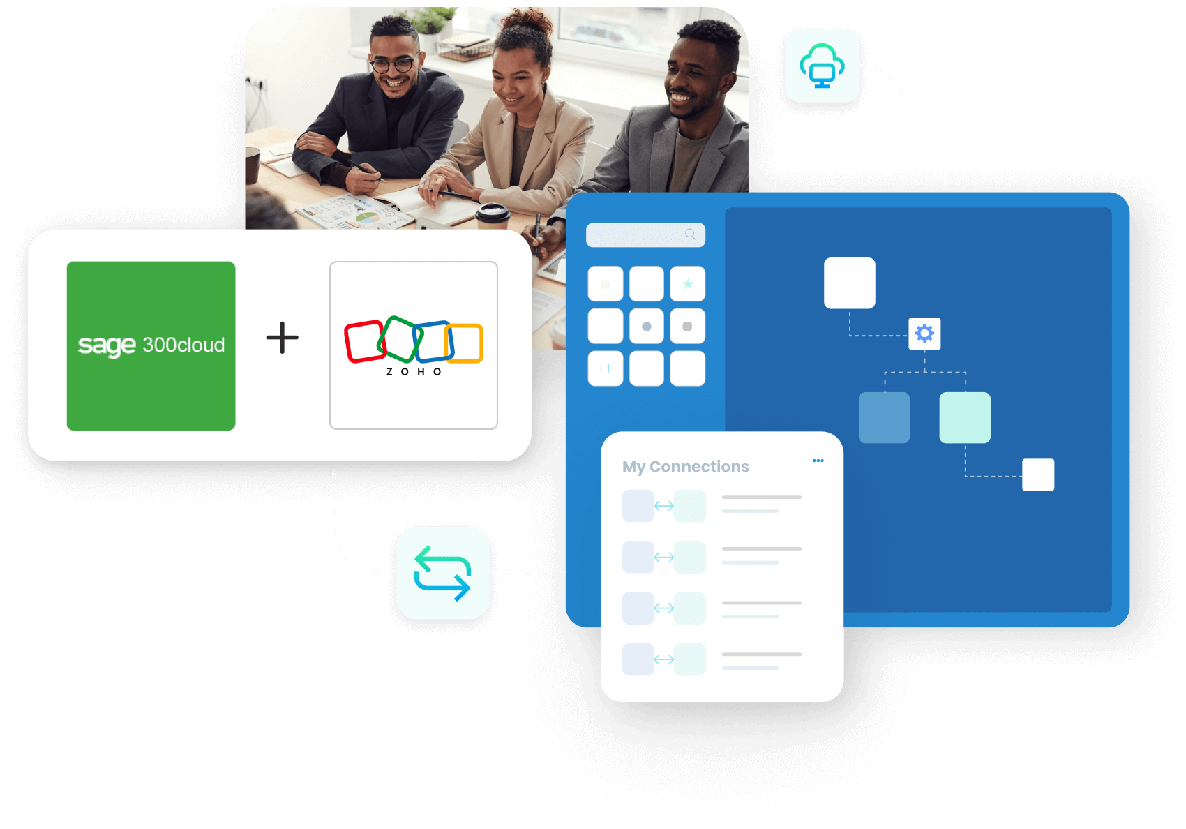 Sage300 and ZohoCRM Integration hero image