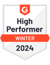 G2 High Performer winter 2024 badge footer