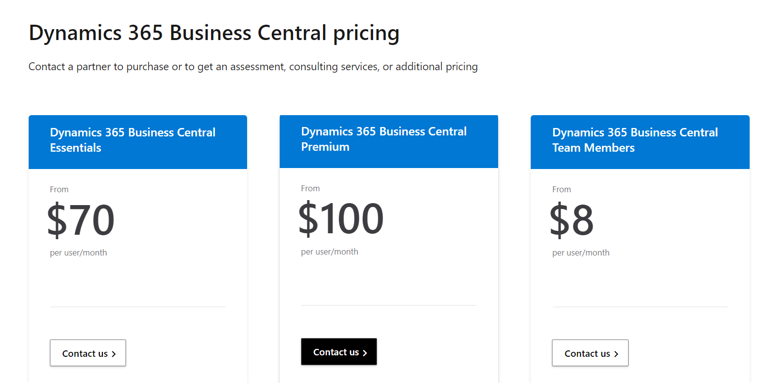 Business-Central-License-Pricing
