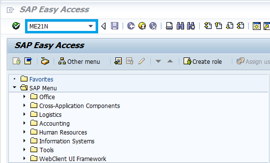 raise-purchase-order-from-pr-enter-transaction-code