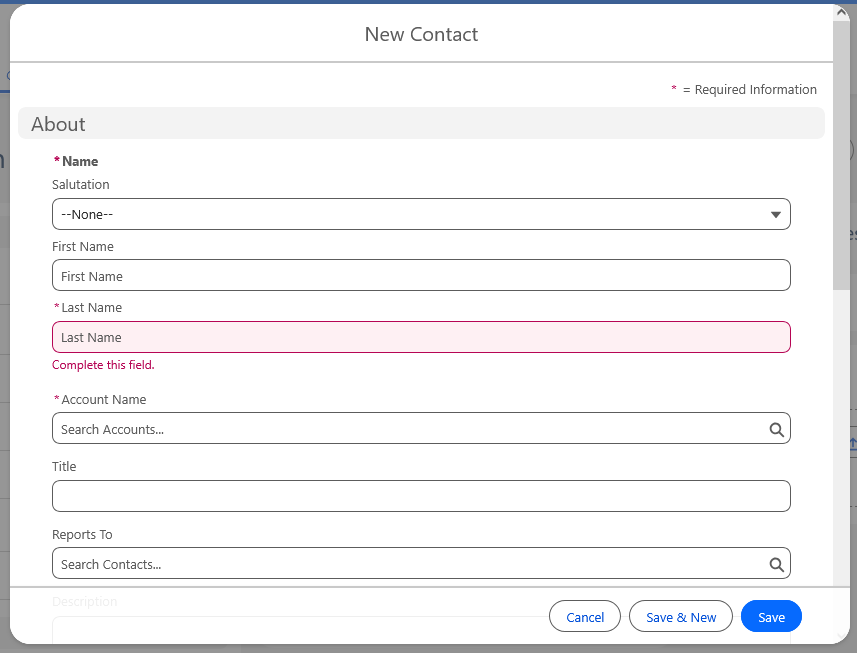 SalesForce Dashboard