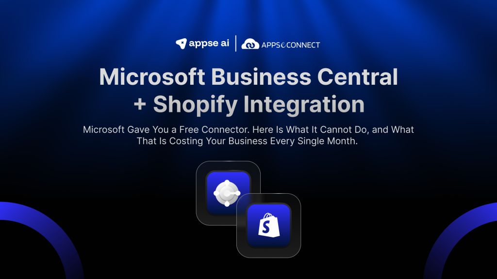 Business Central Shopify integration data flow