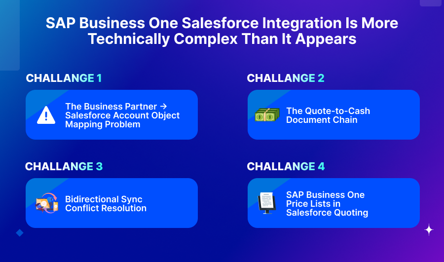 sap b1 and salesforce technical complexity